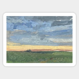 Simple Impressionism Oil on Canvas Sticker